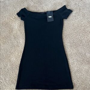 Signature8 Black Off-Shoulder Mini Dress